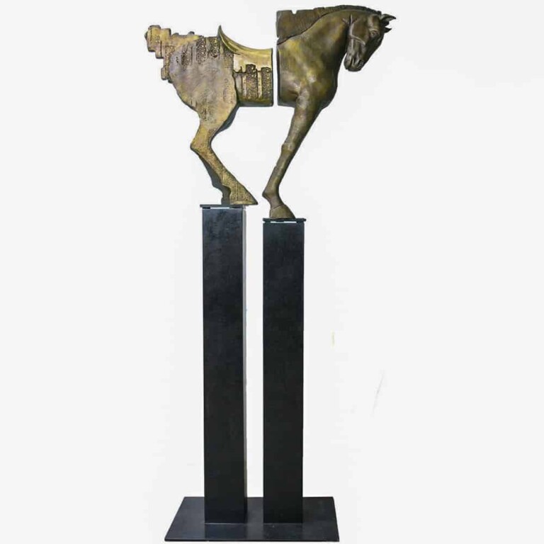 Bronze Horse Sculpture – Hi Horse by Stephen Glassborow, 200x94x38cm - view 3