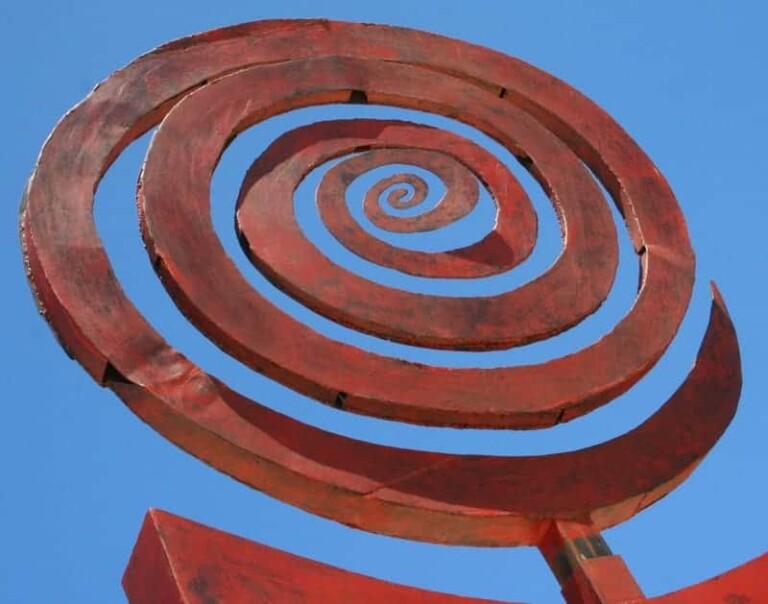 Corten Steel Landmark Sculpture – Hunter Valley Sun by Stephen Coburn, 520x180x30cm - view 2