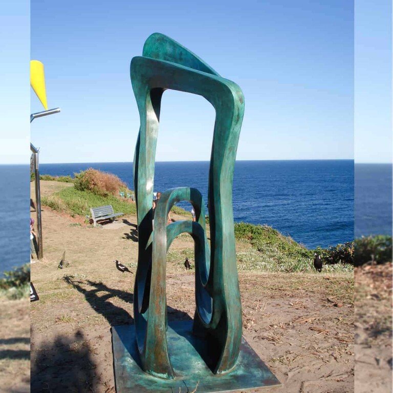Bronze Landmark Sculpture – Momentum by Blaze Krstanoski-Blazeski, 147x47x36cm - view 4