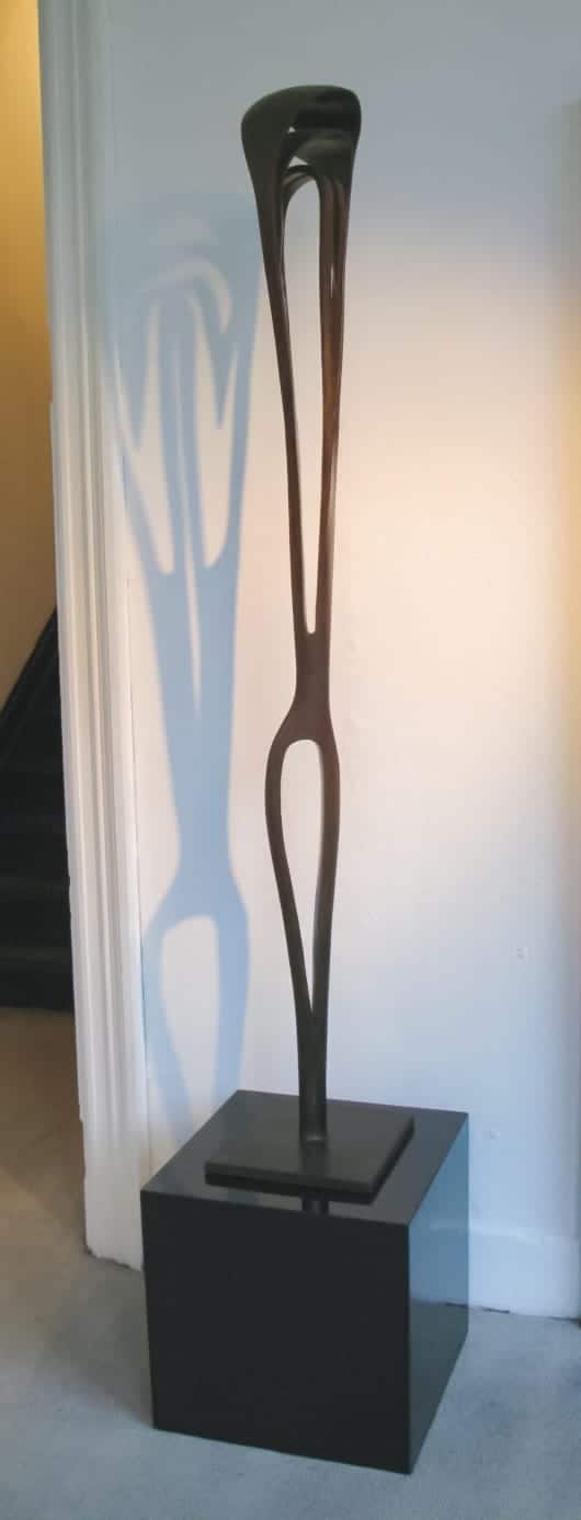 Bronze Figurative Sculpture – Moulin Rouge by Blaze Krstanoski-Blazeski, 175x29x29cm - view 2