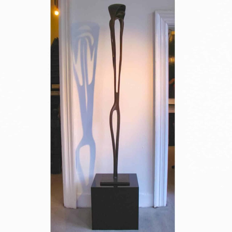 Bronze Figurative Sculpture – Moulin Rouge by Blaze Krstanoski-Blazeski, 175x29x29cm - view 3
