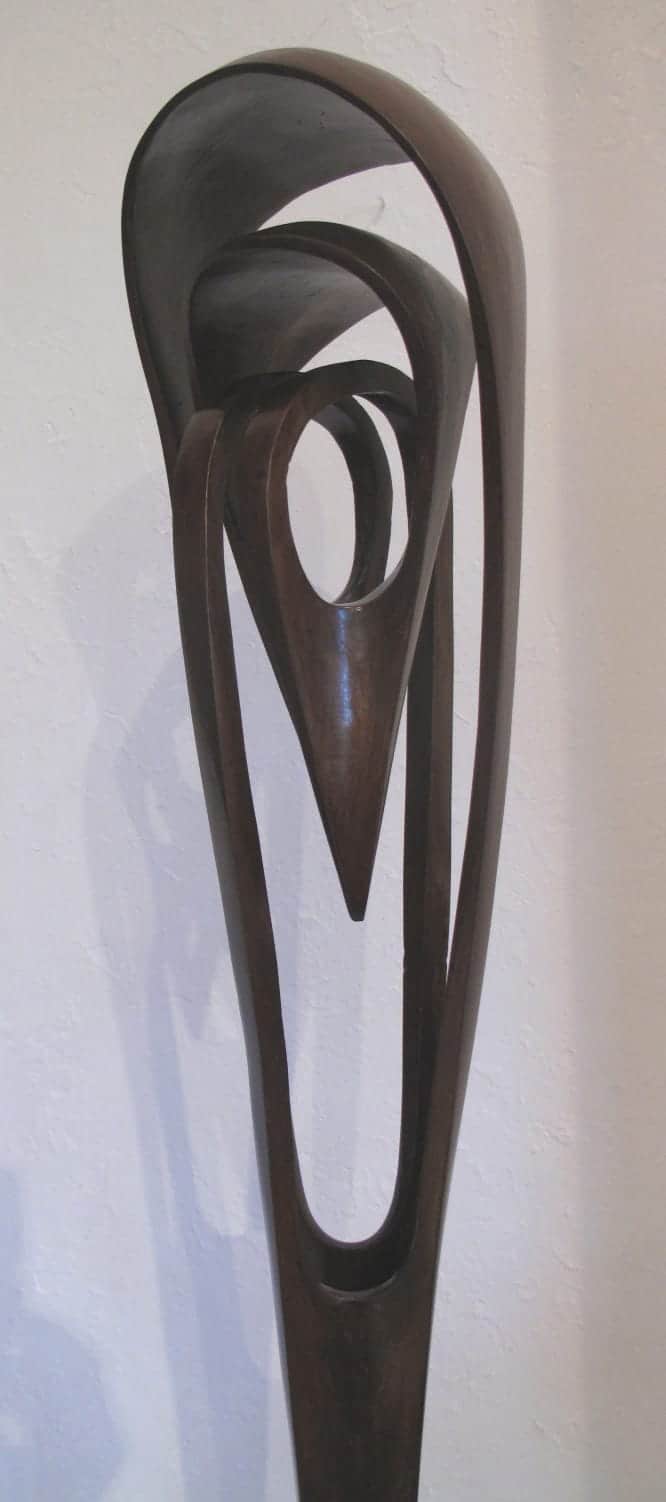 Bronze Figurative Sculpture – Moulin Rouge by Blaze Krstanoski-Blazeski, 175x29x29cm - view 4