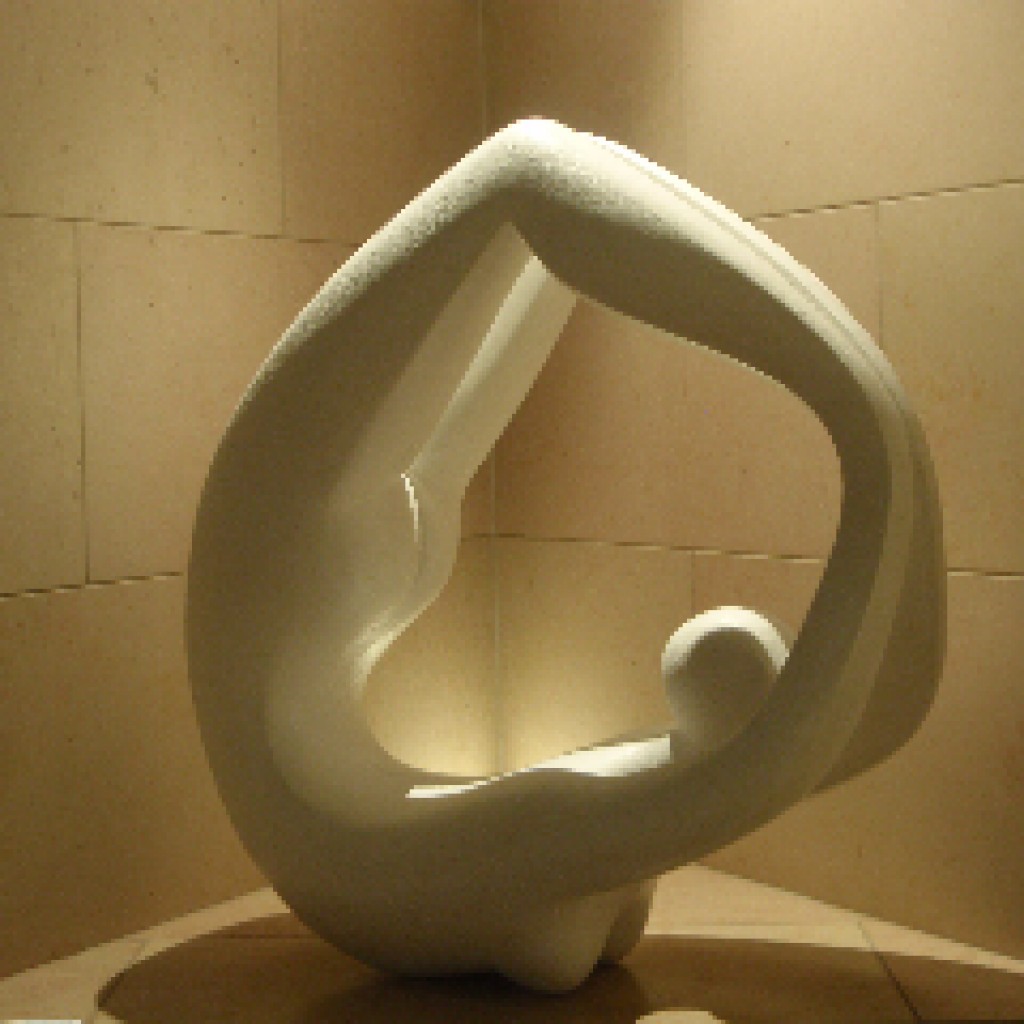 Cast Stone Figurative Sculpture – Movement by Larissa Smagarinsky, 100x100x30cm