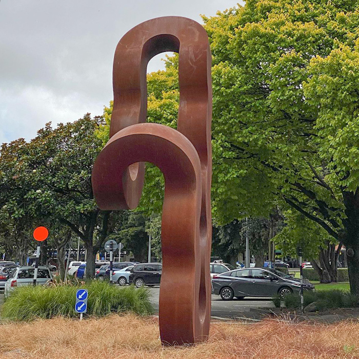 Corten Steel Landmark Sculpture – Returning Column by Greg Johns, 480cm - view 4
