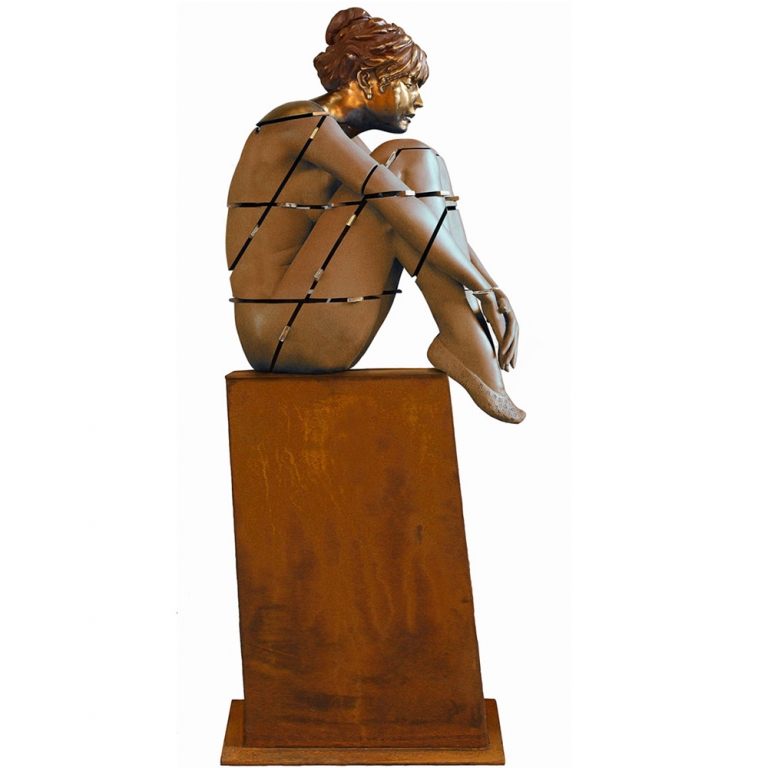 Bronze Figurative Sculpture – Space Girl by Stephen Glassborow, 170x75x55cm - view 2
