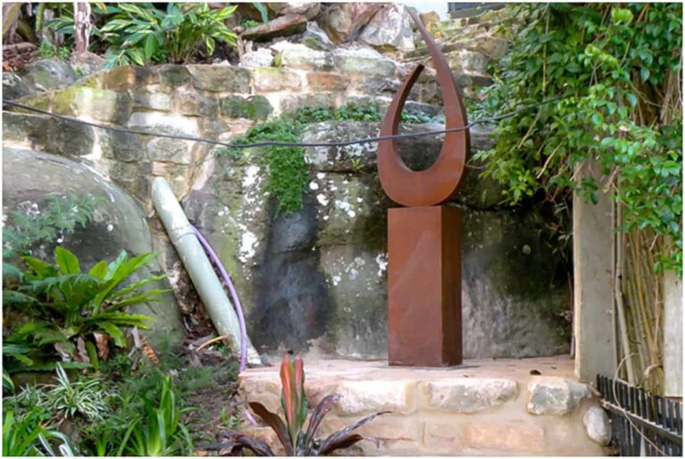 Corten Steel Abstract Sculpture – Spirit by Andrew Kasper, 230x60x30cm - view 6