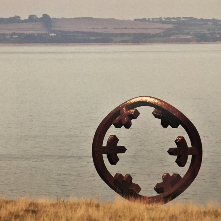 Corten Steel Landmark Sculpture – To the Centre by Greg Johns, 240x240cm - view 9