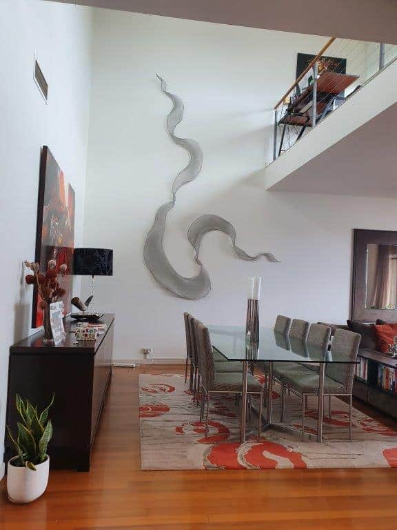 Untitled Mesh (Large) by Michael Baird - Fabricated steel abstract interior sculpture - view 4