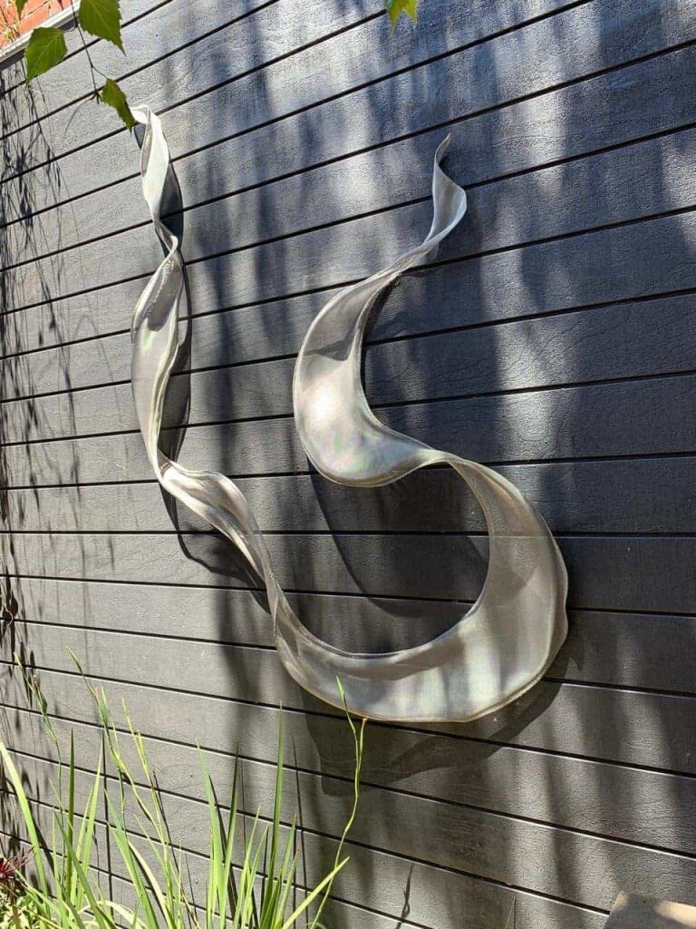 Stainless Steel Abstract Sculpture – Untitled Mesh by Michael Baird - view 12