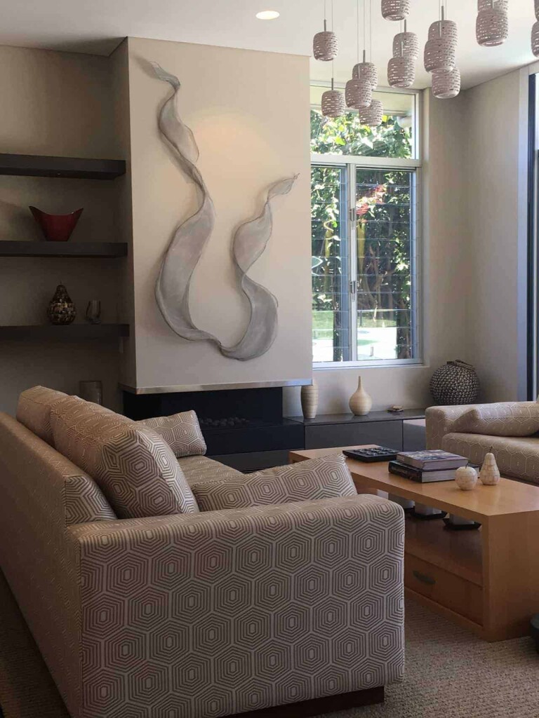 Stainless Steel Abstract Sculpture – Untitled Mesh by Michael Baird - view 13