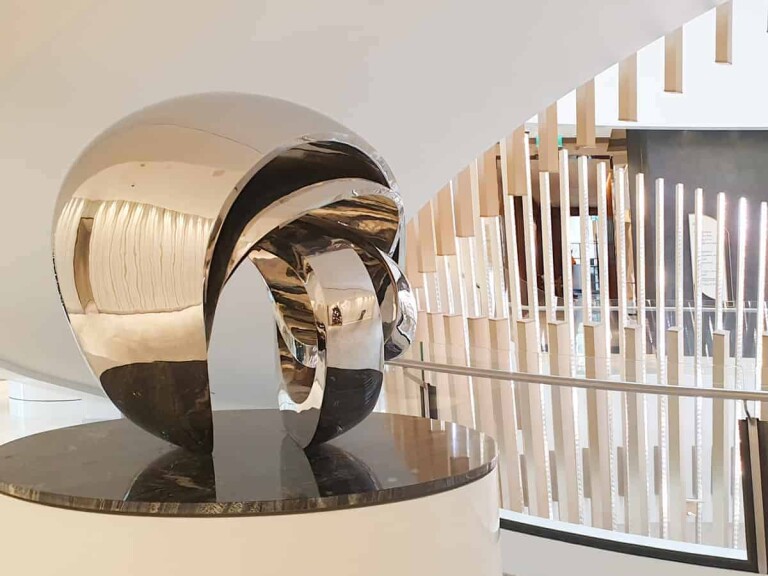 Stainless Steel Round & Sphere Sculpture – Vitality by Blaze Krstanoski-Blazeski, 85x85x85cm - view 2