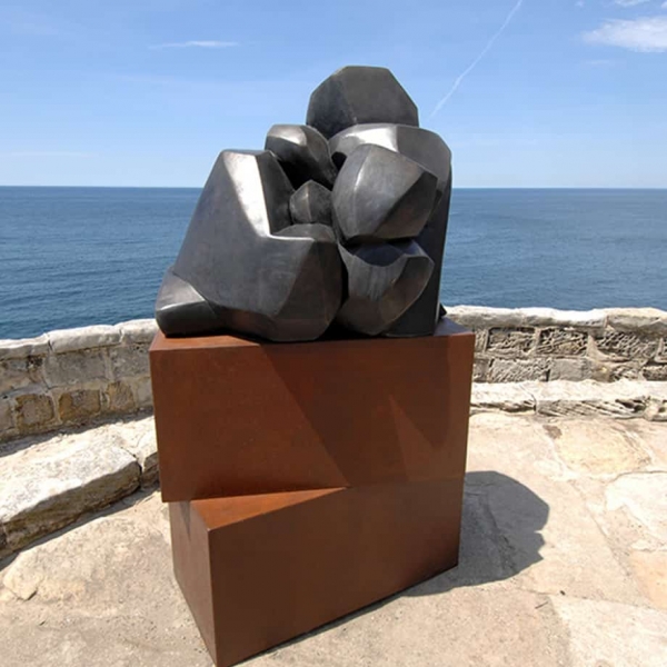 bronze outdoor abstract figurative sculpture