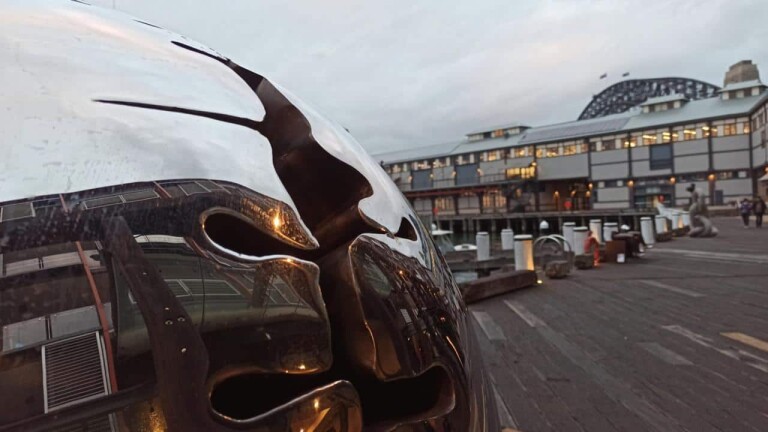 Nice Round Figure 1.2m by David McCracken - Stainless steel garden sculpture - view 7