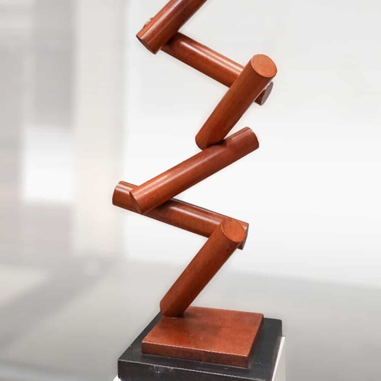 Mild Steel Abstract Sculpture – Dropped by Alex Scheibner, 140x40x40cm - view 3