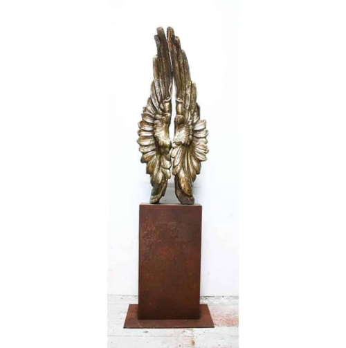 Bronze Figurative Sculpture – Frequent Flyer by Stephen Glassborow, 220x60x30cm | ARTpark Australia