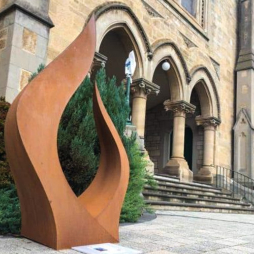 Corten Steel Landmark Sculpture – Fierce by Jason Aslin, 225x140x62cm | ARTpark Australia