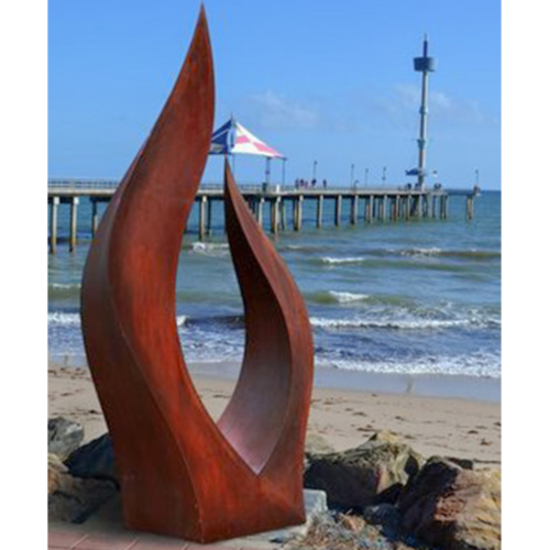 Corten Steel Landmark Sculpture – Fierce by Jason Aslin, 225x140x62cm | ARTpark Australia