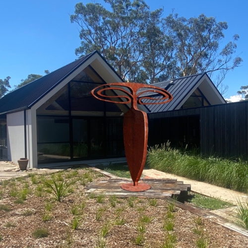 Corten Steel Landmark Sculpture – Transfigure by Greg Johns, 254x240x82cm | ARTpark Australia