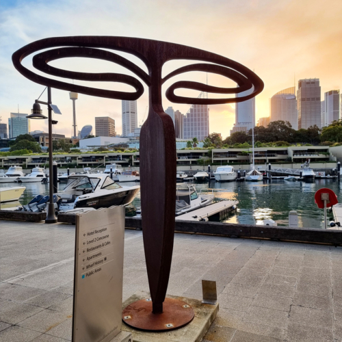 Corten Steel Landmark Sculpture – Transfigure by Greg Johns, 254x240x82cm | ARTpark Australia