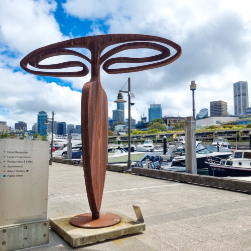 Corten Steel Landmark Sculpture – Transfigure by Greg Johns, 254x240x82cm | ARTpark Australia