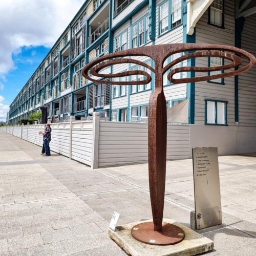 Corten Steel Landmark Sculpture – Transfigure by Greg Johns, 254x240x82cm | ARTpark Australia