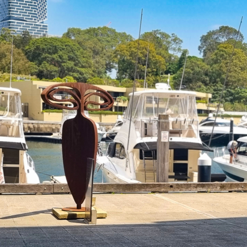 Corten Steel Landmark Sculpture – Transfigure by Greg Johns, 254x240x82cm | ARTpark Australia
