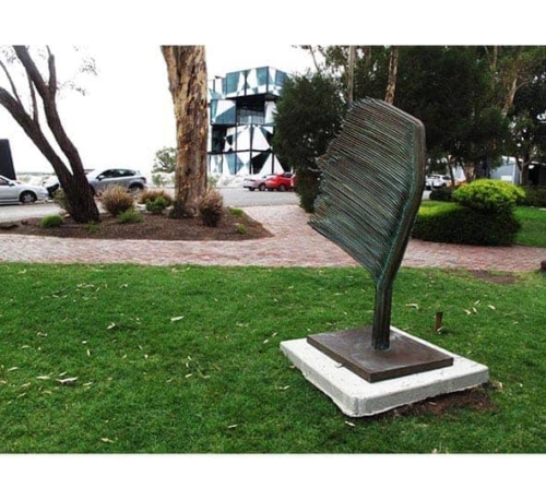 Brass Abstract Sculpture – Survivor 4 by Max Lyle, 168x96x62cm | ARTpark Australia