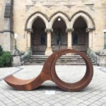 steel outdoor sculpture round Artpark 2