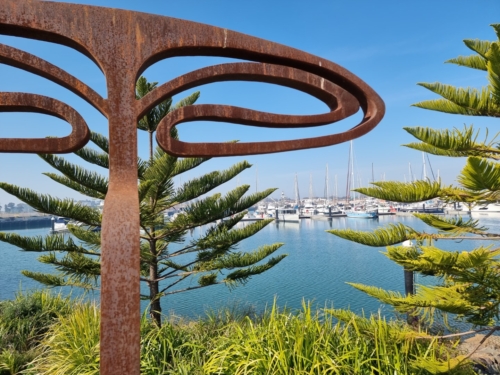 Corten Steel Landmark Sculpture – Transfigure by Greg Johns, 254x240x82cm | ARTpark Australia