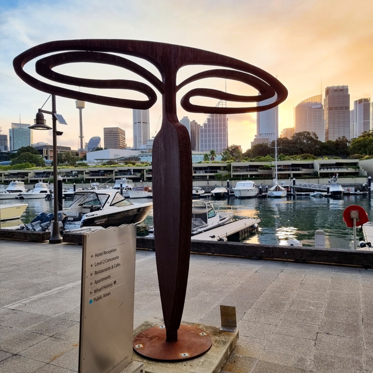 Corten Steel Landmark Sculpture – Transfigure by Greg Johns, 254x240x82cm - view 3