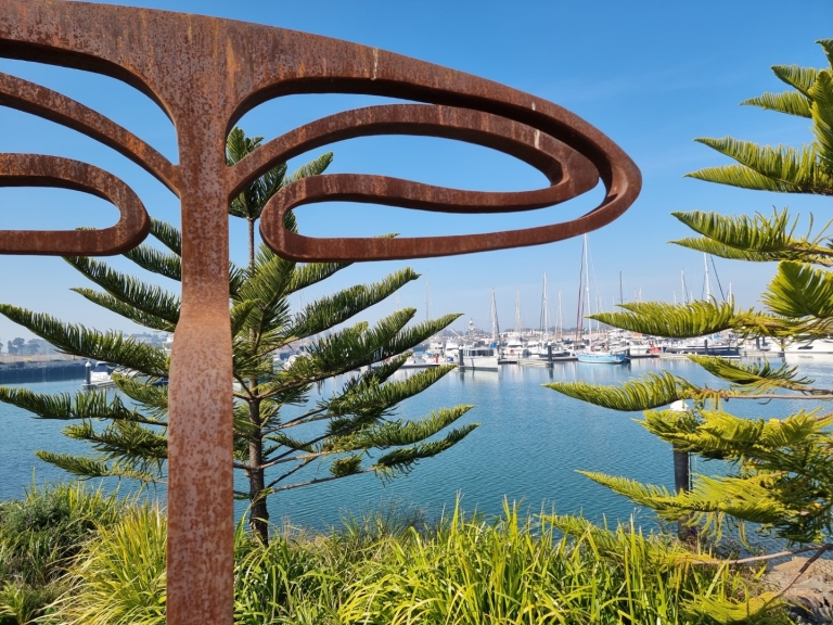 Corten Steel Landmark Sculpture – Transfigure by Greg Johns, 254x240x82cm - view 6