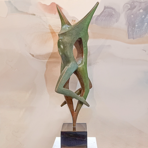 born to dance bronze figurative abstract sculpture