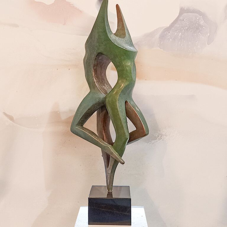 Bronze Figurative Sculpture – Born to Dance by Larissa Smagarinsky, 115x35x38cm
