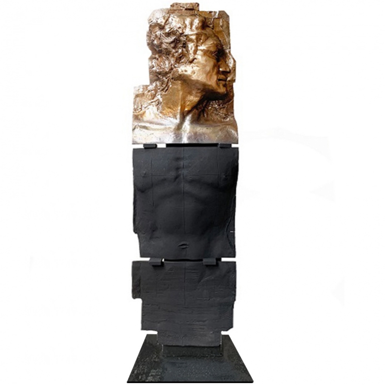 Bronze Figurative Sculpture – Manmade by Stephen Glassborow, 125x40cm - view 3