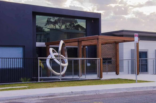 large outdoor steel australian sculpture