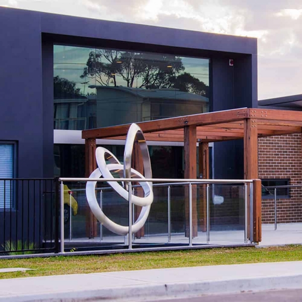 large outdoor steel australian sculpture