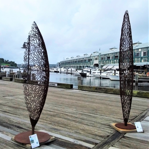 Mild Steel Landmark Sculpture – Standing Vessel & Still Standing by Astra Parker, 240-300cm | ARTpark Australia