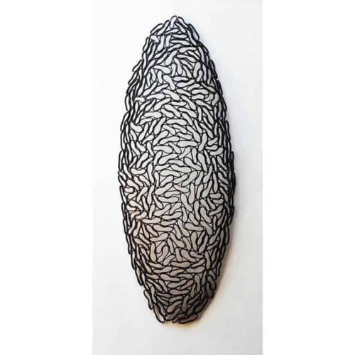 Mild Steel Round & Sphere Sculpture – Shield by Astra Parker, 150x50x25cm | ARTpark Australia