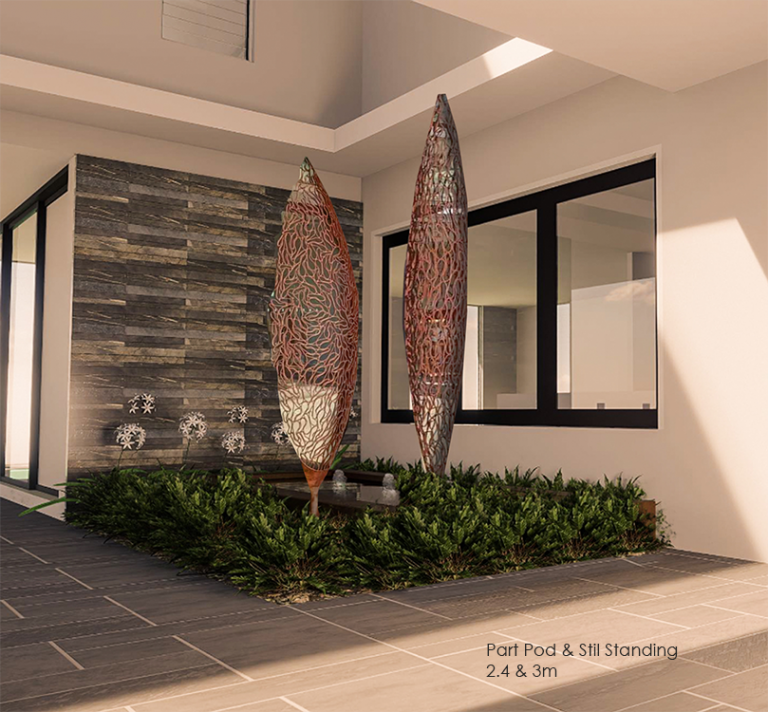 Standing Vessel & Still Standing [3m] by Astra Parker - Fabricated steel garden sculpture - view 6