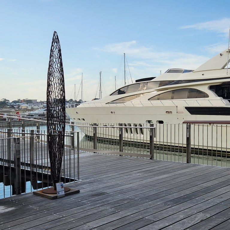 Mild Steel Landmark Sculpture – Standing Vessel & Still Standing by Astra Parker, 240-300cm - view 2