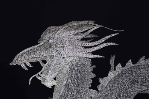 Stainless Steel Dragon Sculpture – Emerging Dragon by Michael Van Dam, 5m | ARTpark Australia