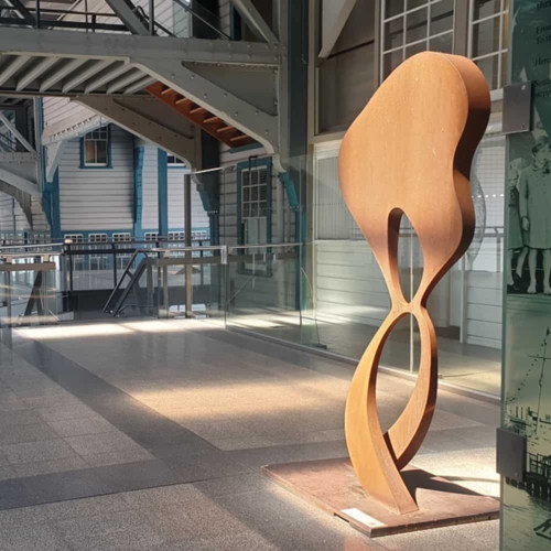 Corten Steel Abstract Sculpture – Mindful by Jason Aslin, 205x100cm | ARTpark Australia