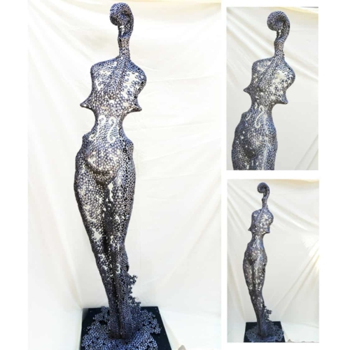 Fabricated Steel Figurative Sculpture – Opera by Emad Dhahir, 180x50cm | ARTpark Australia