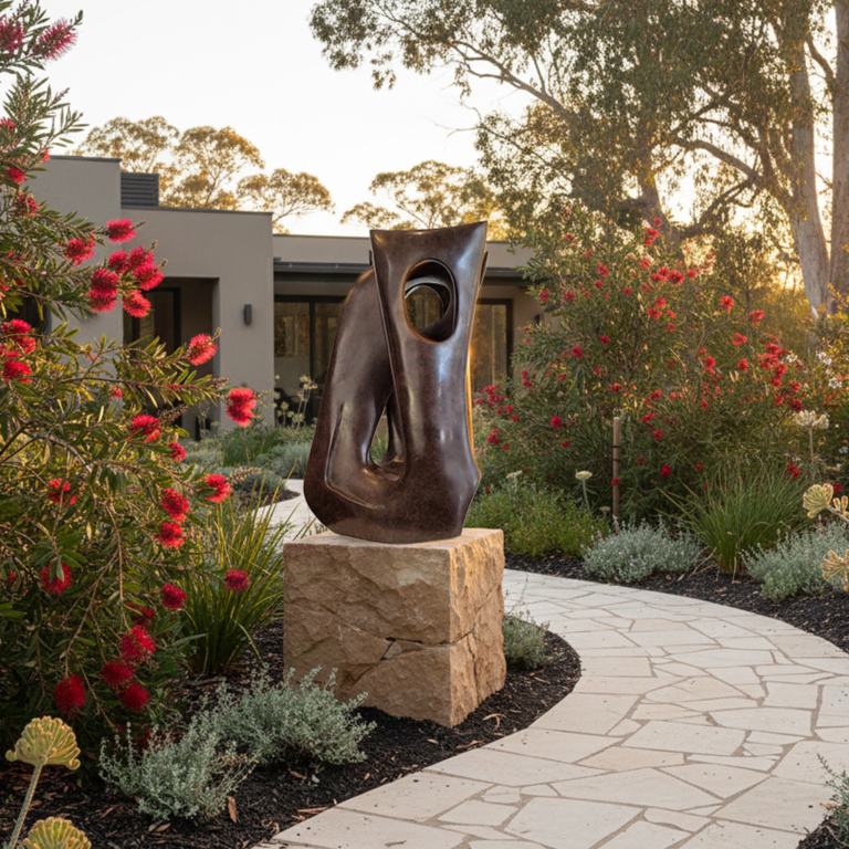 Bronze Abstract Sculpture – Lacunae by Robin Holliday, 120x62x38cm - view 2