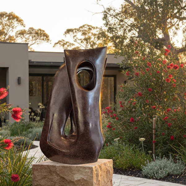 Bronze Abstract Sculpture – Lacunae by Robin Holliday, 100x48x28cm | ARTpark Australia