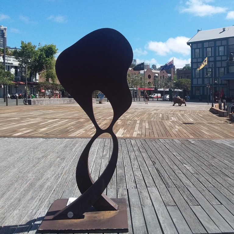 Corten Steel Abstract Sculpture – Mindful by Jason Aslin, 205x100cm - view 6