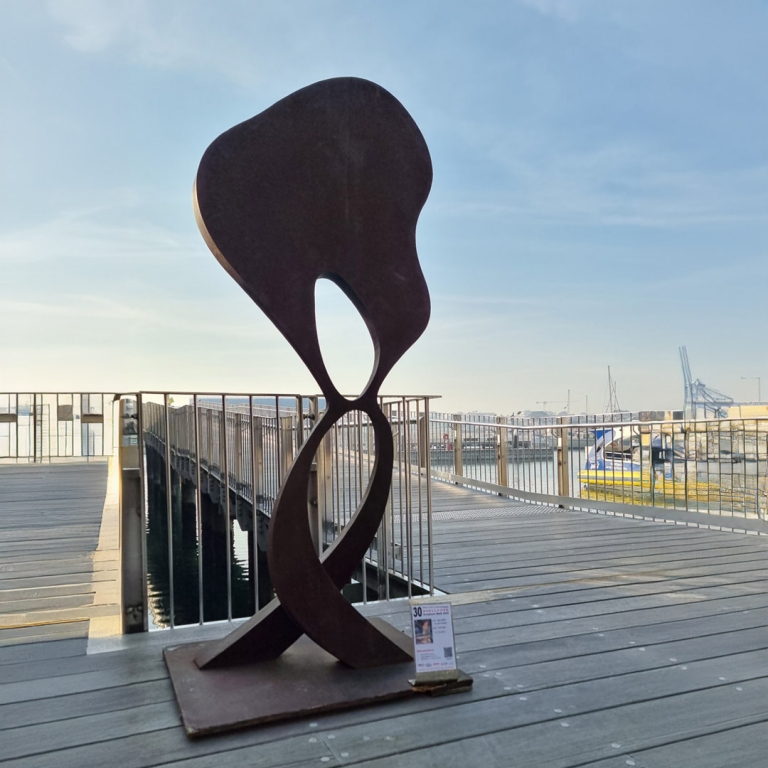 Corten Steel Abstract Sculpture – Mindful by Jason Aslin, 205x100cm - view 2