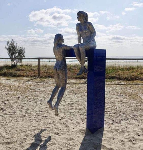 Steel & Aluminium Landmark Sculpture – Conversations by Phillip Piperides, 240x120x100cm | ARTpark Australia