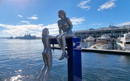 Steel & Aluminium Landmark Sculpture – Conversations by Phillip Piperides, 240x120x100cm | ARTpark Australia
