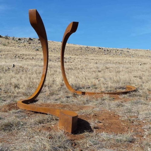 Corten Steel Landmark Sculpture – SERO by Astra Parker, 200x250x150cm | ARTpark Australia